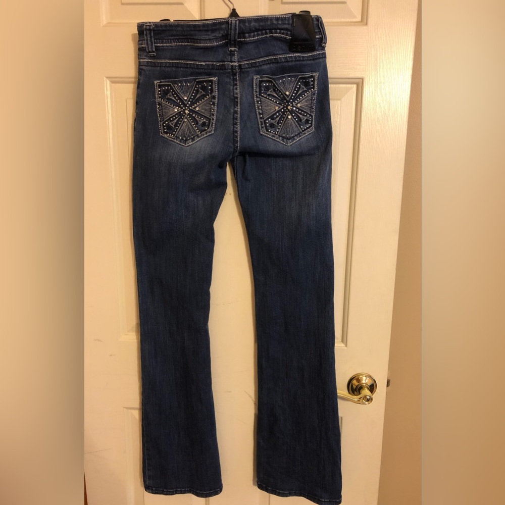 X Ten Denim jeans embroidered and embellished size 5 preowned condition